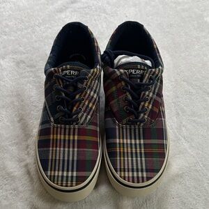 Sperry Multicolor Plaid Canvas Shoes NWOT